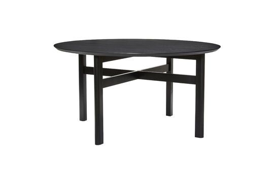 Fjord wide dining table in black ash wood Clipped