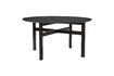 Miniature Fjord wide dining table in black ash wood 1