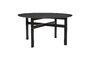 Miniature Fjord wide dining table in black ash wood Clipped