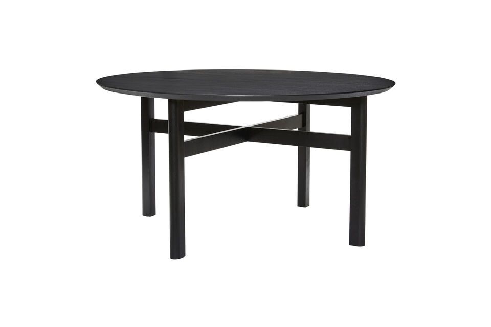 Fjord wide dining table in black ash wood Hübsch