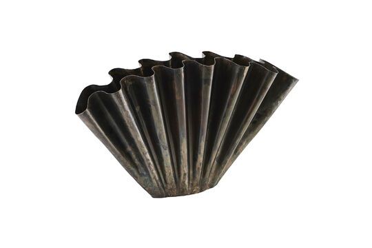 Flood brown metal vase