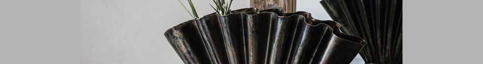 Material Details Flood brown metal vase