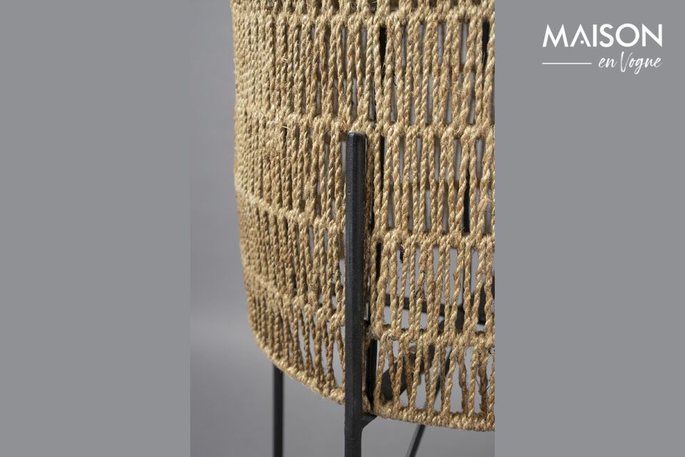 Floor lamp in brown jute Kari - 2