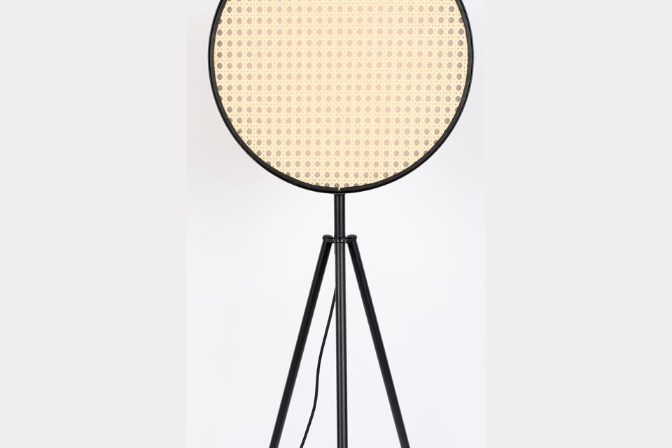 Floor lamp in brown rattan Sien - 7