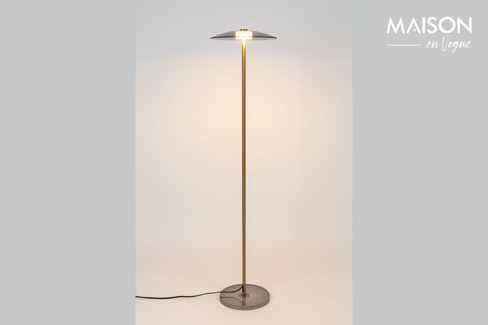 Floor lamp in gilded tempered glass Float - 2