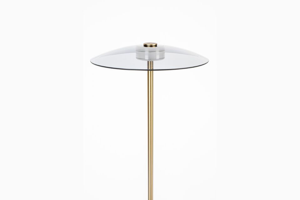 Floor lamp in gilded tempered glass Float - 5