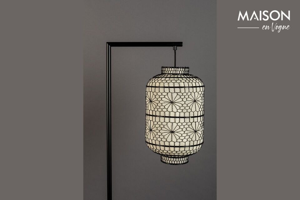 Floor lamp in white iron Ming - 1