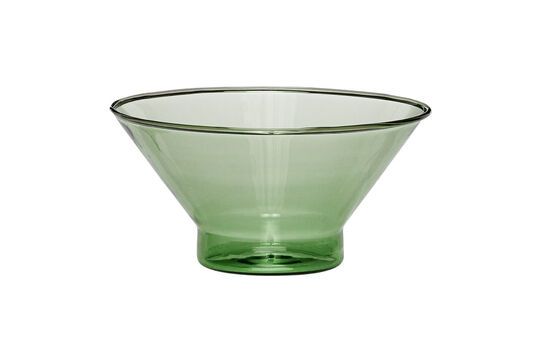 Flora green glass bowl Clipped