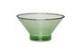 Miniature Flora green glass bowl Clipped