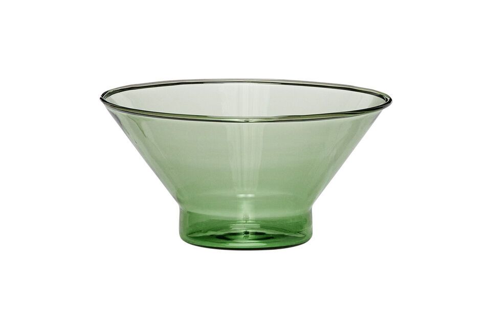 Flora green glass bowl Hübsch