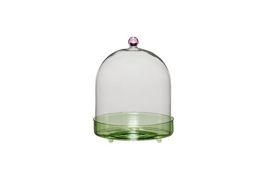 Flora green glass cloche Clipped