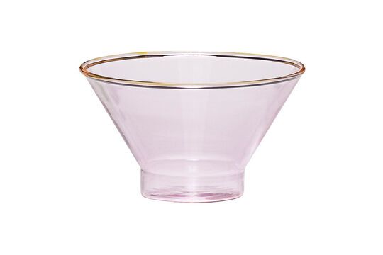 Flora pink glass bowl Clipped