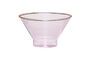 Miniature Flora pink glass bowl Clipped