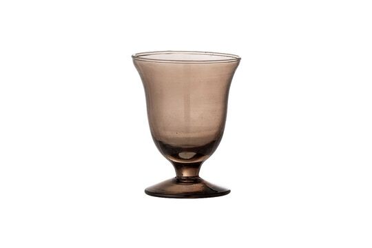 Florentine brown recycled glass wine glass Clipped