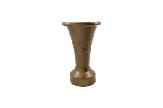 Florist golden aluminum vase Clipped