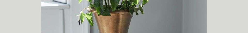 Material Details Florist golden aluminum vase