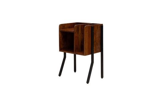 Flow dark wood side table Clipped