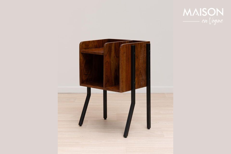 Flow dark wood side table Chehoma