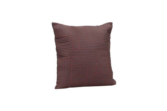 Floy brown cotton cushion Clipped