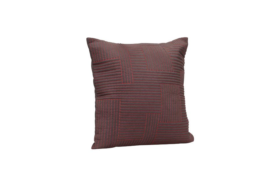 Floy brown cotton cushion Hübsch