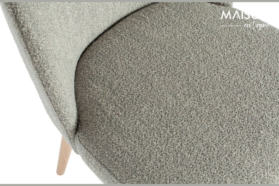 Force light grey sheepskin effect chair - 4