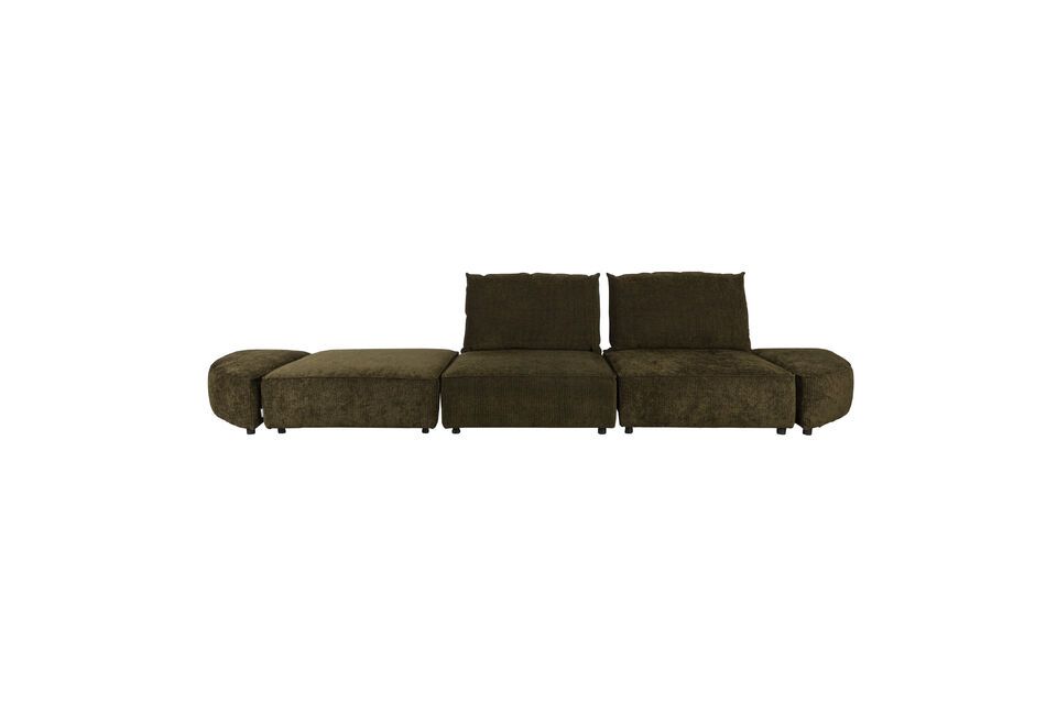 Forest green fabric 5 seater sofa Hunter Zuiver