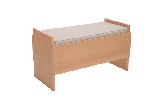 Forma grey wooden bench Clipped