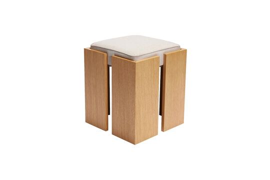 Forma grey wooden stool Clipped