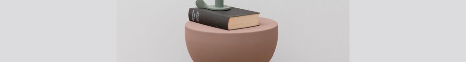 Material Details Forms pink metal side table