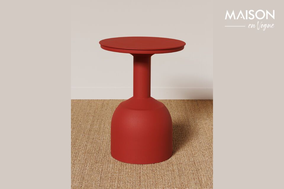 Forms red metal side table Chehoma