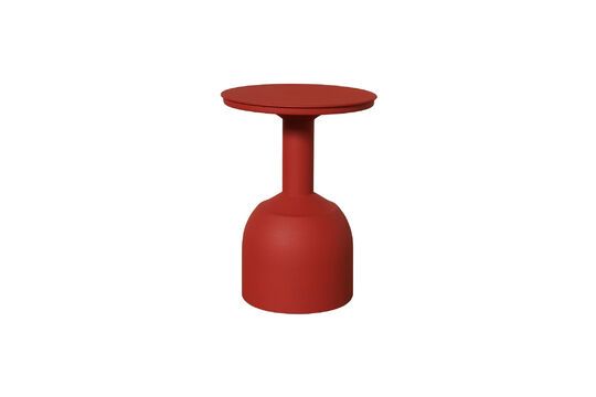 Forms red metal side table Clipped