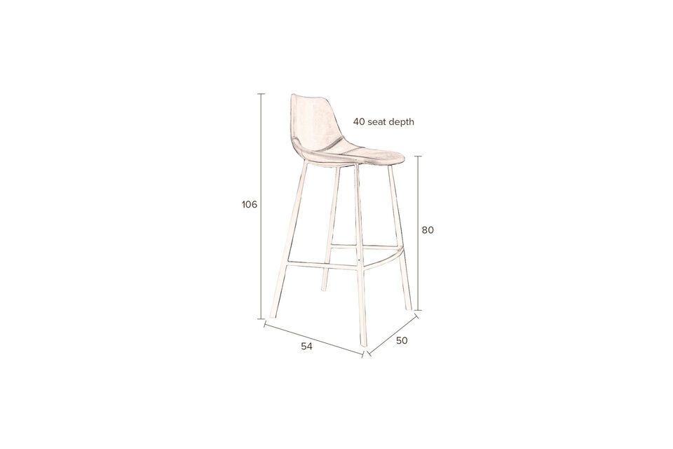 Franky black bar stool - 12