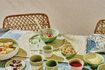 Miniature Frivole pale green cotton place mat 2