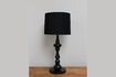 Miniature Fusilli black metal table lamp 1