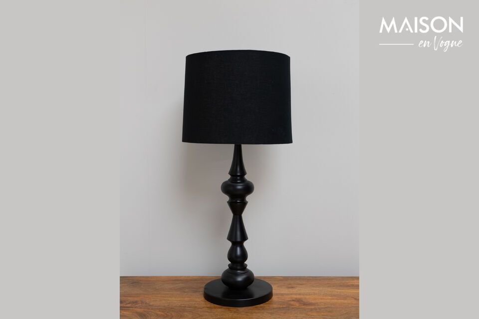 Fusilli black metal table lamp Chehoma