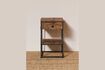 Miniature Galion dark wood bedside table 1