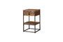 Miniature Galion dark wood bedside table Clipped