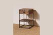 Miniature Galion dark wood bedside table 2