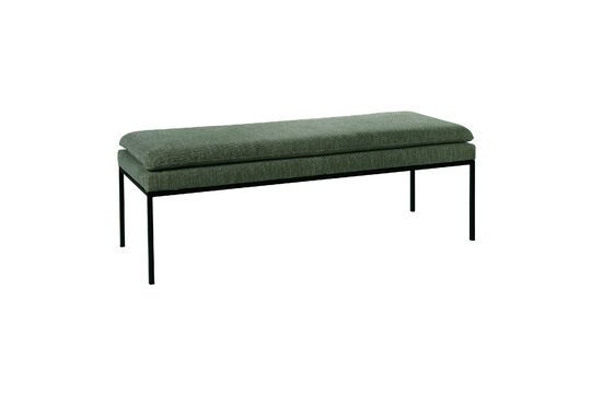 Gallet dark green fabric bench Clipped