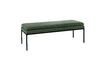 Miniature Gallet dark green fabric bench 1