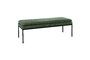 Miniature Gallet dark green fabric bench Clipped