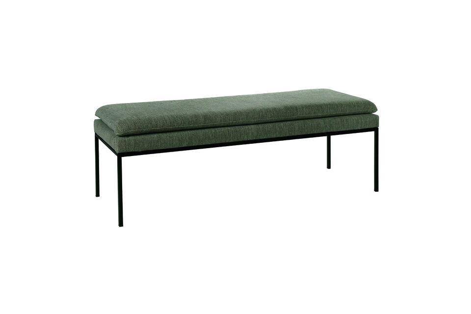 Gallet dark green fabric bench Pomax