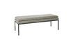 Miniature Gallet grey fabric bench 1