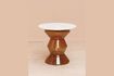 Miniature Gaya white and brown marble coffee table 1