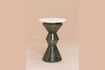 Miniature Gaya white and green marble side table 1