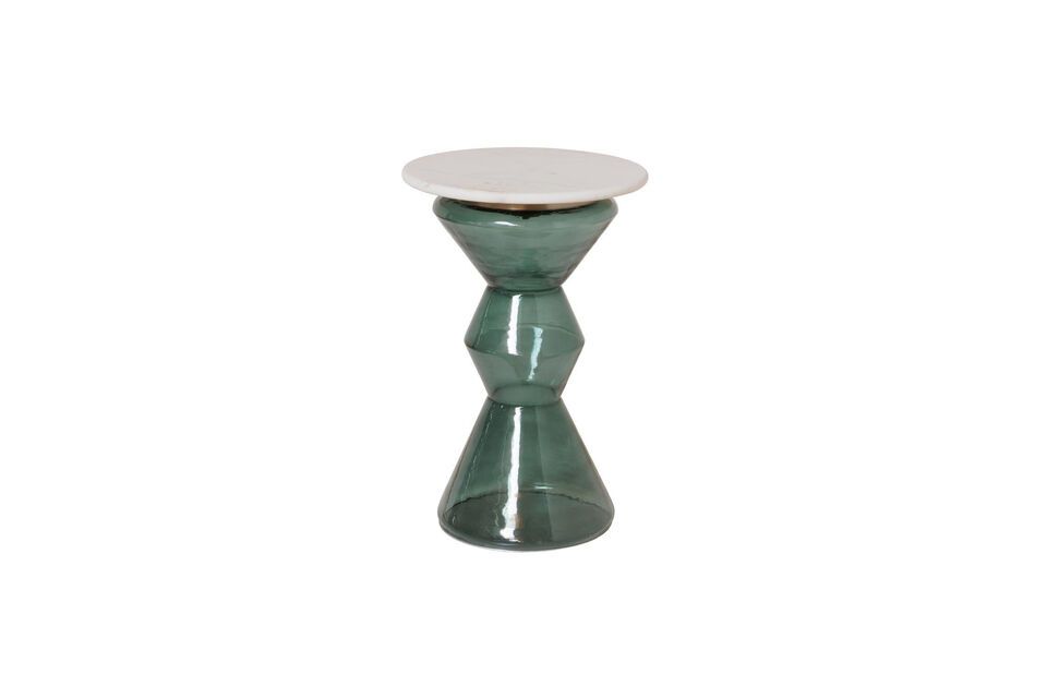 Elegance and functionality in a green side table.