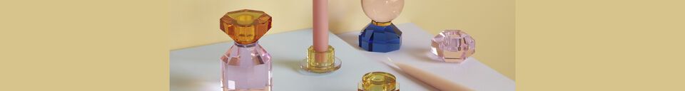 Material Details Gem multicolor crystal candleholder