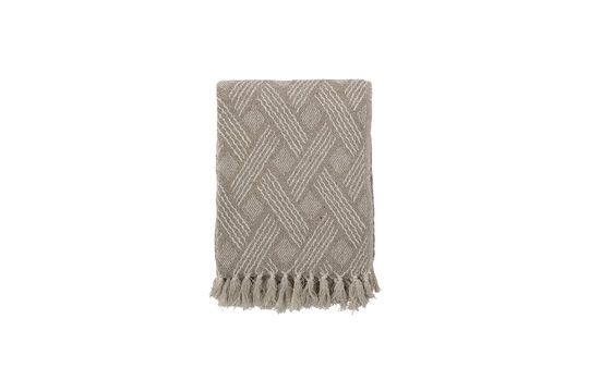 Ghina beige recycled cotton throw Clipped