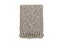 Miniature Ghina beige recycled cotton throw Clipped