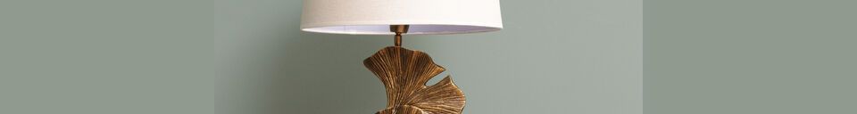 Material Details Ginkgo gold aluminum table lamp